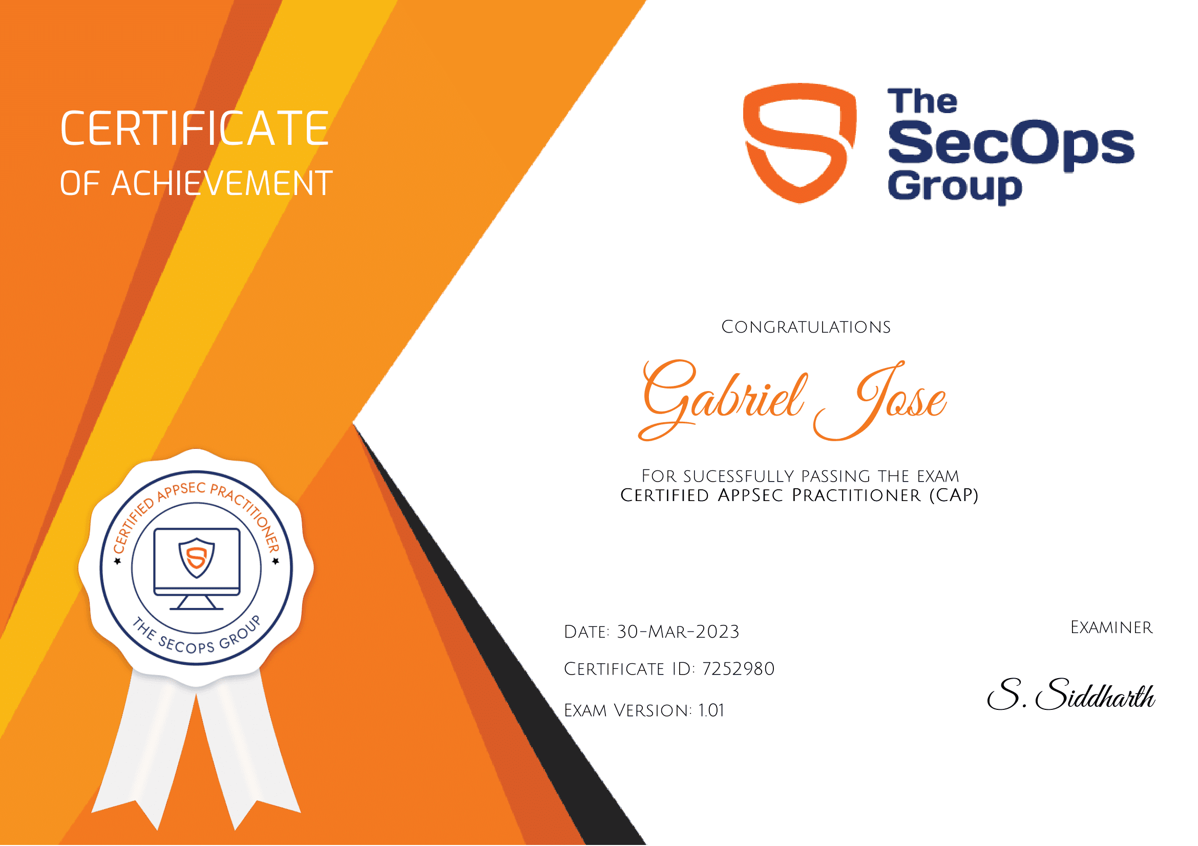 Certificado The SecOps Group Certified AppSec Practitioner (CAP)